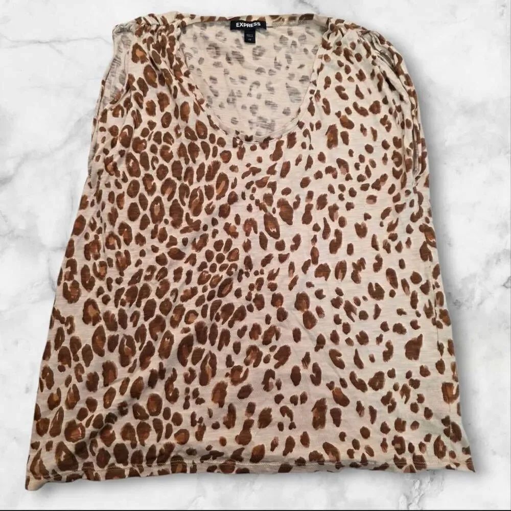 Express Cheetah XS Tank Top